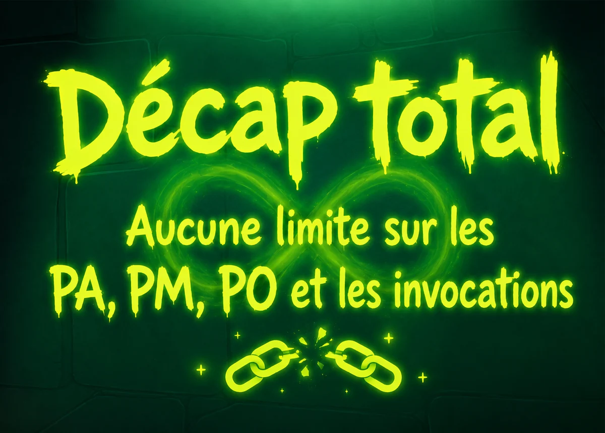 Le décap total de TemporiX : aucune limite sur les PA, PM, PO et les invocations