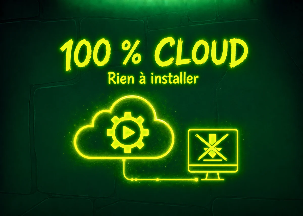 MoonBot Touch fonctionne dans le cloud, sans logiciel à installer ni VPS à maintenir