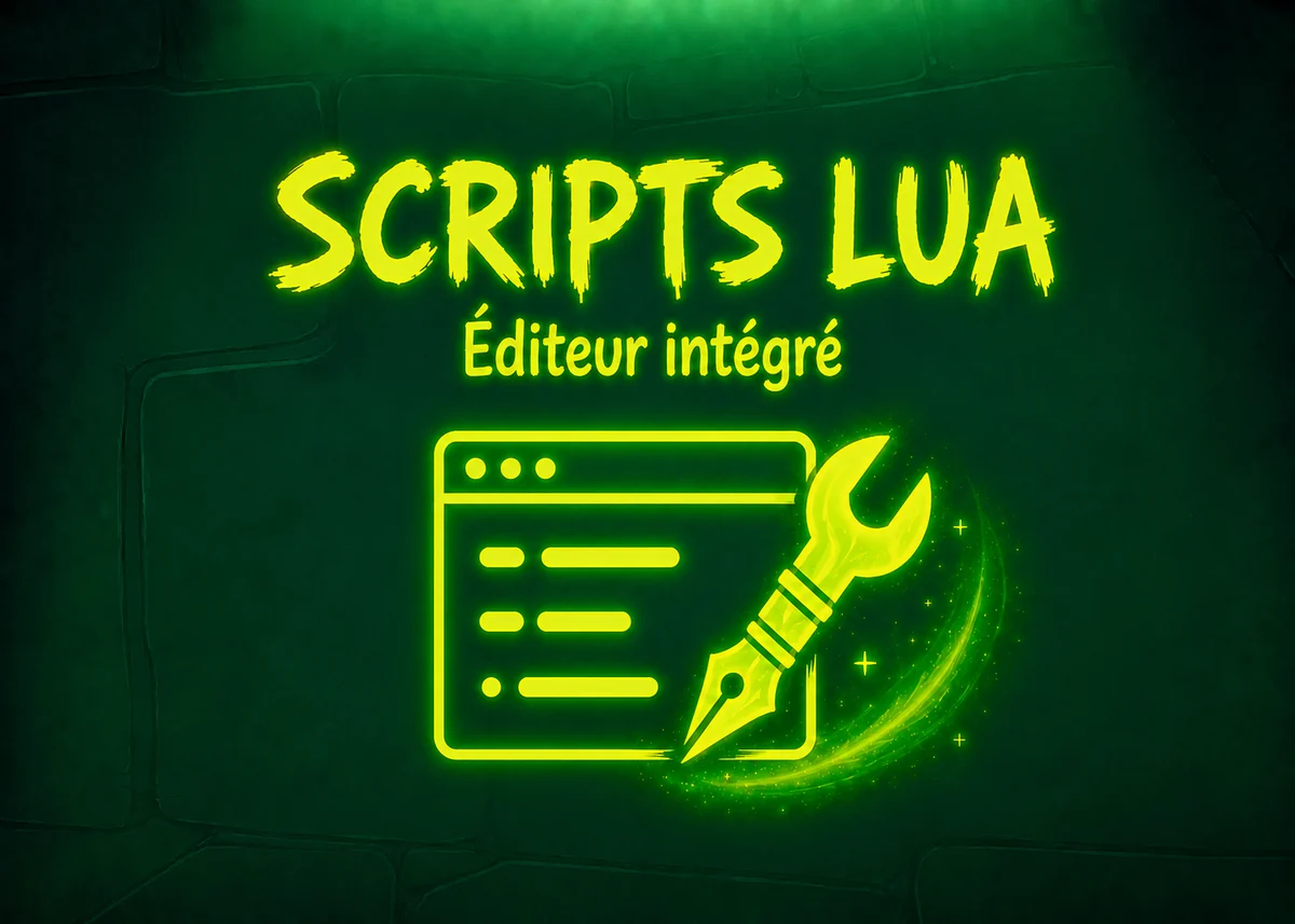 Le moteur de scripts Lua de MoonBot avec son éditeur intégré au dashboard
