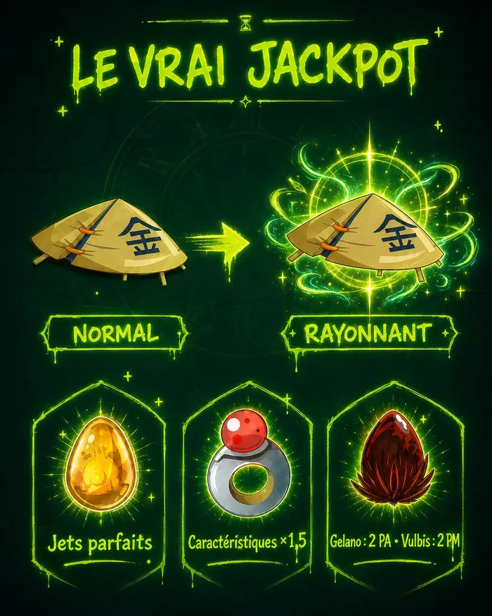 Un objet rayonnant, l'objet le plus recherché de l'événement TemporiX
