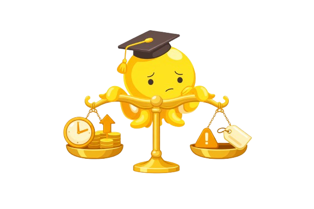 Illustration Koro Sensei avec une balance pesant les avantages et limites du botting Dofus